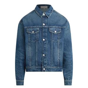 Veste en jean unie pour homme, de haute qualité, à manches longues, décontractée, pour l'extérieur, streetwear d'hiver, vestes en jean simples pour homme - Product Image 6
