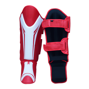 Premium Leather Shin Guards Wholesale Mma Muay Thai Shin Guards Pu Leather Boxing Kickboxing Leg Protector Low MOQ <b>Cheap</b> Price - Product Image 6
