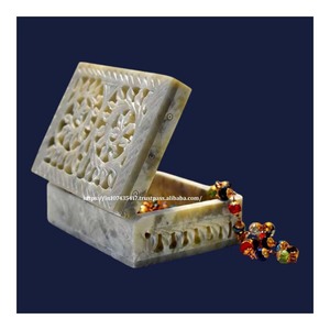 Boîtes à Bijoux en Marbre Poli Fabriquées à la Main avec Logo Personnalisé Qualité Durable Stéatite Naturelle Nouvelle Tendance Cadeau de Mariage Fait Main - Product Image 2