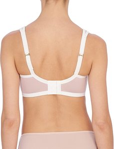 Pink Sports Bra With Wide Straps And Scoop Neckline For Women Workout Yoga Seamless Fit Supportive Design - Product Image 5