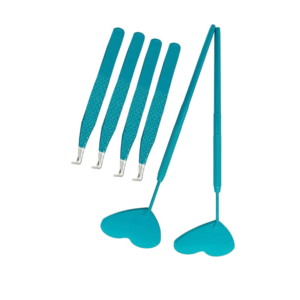 Pinzas para Extensión de Pestañas con Punta de Fibra ZULLO INDUSTRIES, Herramienta para Pestañas de Acero Inoxidable con Recubrimiento de Color Personalizado, 14 cm, Marca Privada - Product Image 1