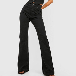 Pantalones vaqueros acampanados de pierna ancha para mujer, de talle alto, tipo campana, venta al por mayor, proveedor de exportación a granel, fábrica - Product Image 5