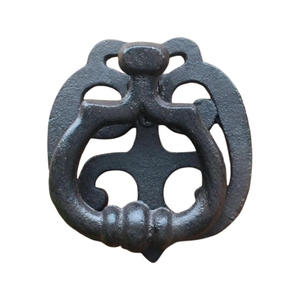<b>Vintage</b> Antique Iron Ring Pull Handles Ornamental Drop Ring Door Knocker Retro Cast Iron <b>Cabinet</b> Drawer Handles for Furniture - Product Image 5