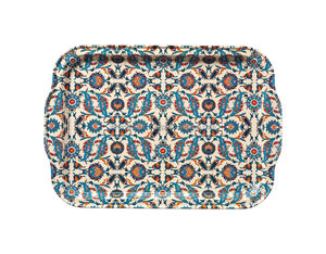 Customised <b>Large</b> Rectangle Metal Tray Top 1 Enamelled Stainless Steel Peacock Decorative Serving Tray for Christmas Serving - Product Image 3