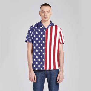 2025 Customizable Veteran Patriotic Button-up <b>Shirt</b> Soft Quick Dry Wrinkle-Free for Casual <b>Tropical</b> Party USA Attire Size 6XL - Product Image 1