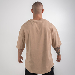 เสื้อยืดผู้ชายผ้าฝ้าย 100% แบบขายส่ง ปรับแต่งได้ ทรงโอเวอร์ไซส์ สวมใส่สบาย ยาวพิเศษ พิมพ์ลายโลโก้ตามสั่ง พิมพ์ลายดิจิตอล สีพื้น แห้งเร็ว - Product Image 3