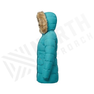 Hooded Quilted Waterproof <b>Bubble</b> Jacket Black Full Sleeve Winter Windproof Cotton Shell Knitted Fabric Polyester Filling Stand - Product Image 3