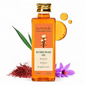 Aceite Herbal Auravedic Kumkumadi y Aceite Corporal y Facial Tailam 100ml Corrector de Manchas Oscuras para una Piel Radiante - Product Image 1