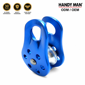 รอกเดี่ยวสำหรับปีนเขา HM อลูมิเนียมอัลลอยด์ ขนาด 13 มม. แบบยึดด้านเดียว รองรับ OEM ปรับแต่งได้ ได้รับการรับรองมาตรฐาน EN12278 รับน้ำหนักได้ 20kN - Product Image 1