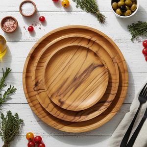 Plato de Madera de Primera Calidad Hecho a Mano, Plato de Madera Natural para Servir Pan, Queso, Pastel y Aperitivos - Product Image 5