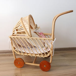 Carritos de muñecas de ratán de excelente calidad, cochecitos de muñecas al precio más bajo, juguetes para bebés, cochecitos de juguete. - Product Image 1