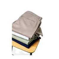 Service OEM Nouveau Style Vente en Gros Pantalon Chino de Golf pour Homme Uni Décontracté Coupe Droite Ajustée Taille Haute en Toile Écologique Respirant