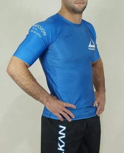 Rashguard de Poliéster/Nailon 2026 para BJJ, Grappling, Jiu Jitsu Brasileño, MMA, Transpirable, Manga Corta, para Hombre - Product Image 3