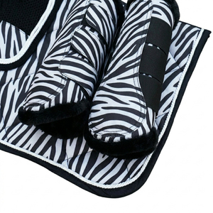 Juego de almohadillas para silla de montar multiusos, botas antideslizantes forradas, gorro transpirable de malla para orejas de caballo, botas transpirables de malla para orejas de caballo, gorro transpirable de malla para orejas. - Product Image 4