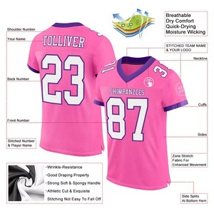 Meilleur prix pour les maillots de football américain personnalisés brodés, surdimensionnés, très demandés. - Product Image 4