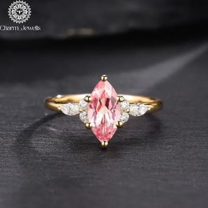 Charm Jewells IGI Certified 3 GM <b>Silver</b> Gold Plated Cushion Cut Moissanite <b>Eternity</b> Band <b>Ring</b> Prong Setting Women's Classic <b>Ring</b> - Product Image 3