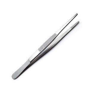 Pinzas Dentales de Acero Inoxidable de Alta Calidad para Aplicación de Algodón, Punta Recta Dentada, Reutilizables, Manuales - Product Image 1