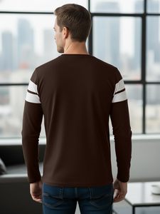 T-shirt à manches longues en tricot pour homme, imprimé uni automne, respirant, séchage rapide, logo personnalisable, style décontracté - Product Image 4