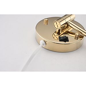 Espejo de tocador de maquillaje de aumento de dos caras con montaje en pared LED de 8 pulgadas 1X/3X rotación de 360 grados botón impermeable espejos de baño de afeitar - Product Image 3