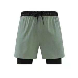 Outdoor Double <b>Layer</b> Professional Running Shorts 100% Polyester Waterproof Quick Dry Elastic Waist OEM Wholesale Export Quality - Product Image 2
