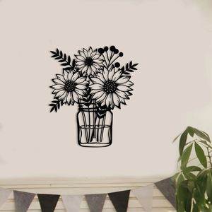 CIFbuy Scultura da Parete Artigianale Vintage Girasole in Ferro, Ispirata alla Natura, Stile Europeo, per Arredamento Casa, Servizio di Selezione Disponibile - Product Image 2