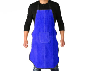 Golden Brown Leather Welder <b>Apron</b> Heavy Duty <b>Work</b> Industrial Use Fire Resistant Sleeveless Breathable Safety <b>Apron</b> for Welding - Product Image 6