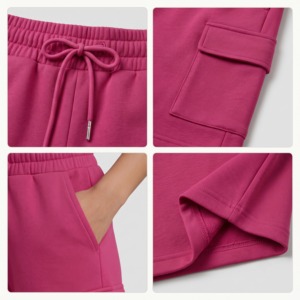 Shorts cargo personnalisés pour garçons, 100% polyester, cordon de serrage, taille élastique, légers, séchage rapide, décontractés, pour sports de plein air, OEM ODM - Product Image 6