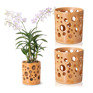 Macetas Redondas de Bambú Premium al por Mayor para Plantas de Interior con Diseño Hueco, Decoración para el Hogar de Vietnam - Product Image 2