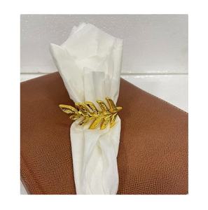 Top Decorative Metal <b>Table</b> Decor Napkin Ring Leaf Design Golden Plated <b>Table</b> <b>Decoration</b> Accessories - Product Image 1