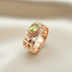 925 Sterling Silver Peridot <b>Ring</b> Vintage Handmade Boho Green Gemstone <b>Ring</b> Men Women <b>Statement</b> Jewelry Gold Plated Jewellers - Product Image 3