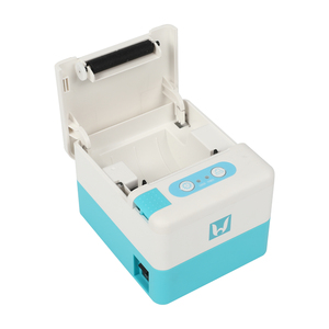 Imprimante thermique de reçus et d'étiquettes POS P20 Mini 58 mm couleur bleu ciel USB / Noir et blanc 203 DPI avec prise en charge des codes-barres en stock - Product Image 4