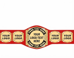 Custom Wrestling Championship <b>Belt</b> Red With <b>Gold</b> Plates Personalized Logo Space Handmade Metal Sport Equipment CUSTOM HEAVYWEIGH - Product Image 4