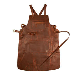 High Quality <b>Aprons</b> <b>BBQ</b> Barber Artisan <b>Apron</b> Custom logo with Genuine Leather - Product Image 3