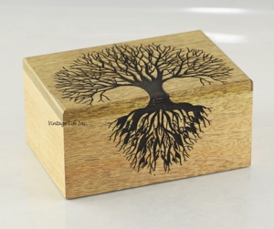 Urnes funéraires rectangulaires biodégradables de luxe, magnifiquement sculptées à la main, en bois de rose indien de qualité supérieure, écologiques et personnalisables - Product Image 2