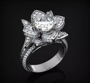 925 sterling silver <b>ring</b> multi stone <b>ring</b> <b>cz</b> <b>ring</b> cubic zirconia <b>ring</b> cluster <b>ring</b> round stone <b>ring</b> diamond look <b>ring</b> women <b>ring</b> - Product Image 3