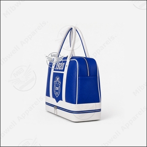 Sac de voyage week-end portable en PU de luxe bleu et blanc Zeta Phi Beta 1920, design personnalisé, fermeture éclair en polyester - Product Image 3