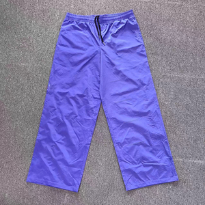 Mens Wide Leg <b>Flare</b> Pant with Concave Shape New Design Mid Waist Zipper Adjusted Nylon Woven Zipper Pants - Product Image 1