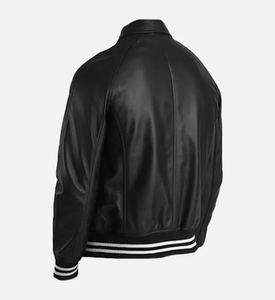 Chaqueta de Béisbol Clásica de Cuero para Hombre, Chaqueta Bomber Premium, Proveedor Mayorista - Product Image 6