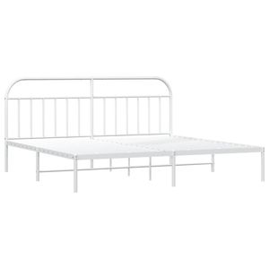 Cadre de lit en acier blanc thermolaqué 76 x 80 pouces – Catégorie de produits : Lits métalliques - Product Image 5