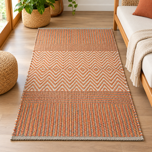 Moroccan Jute Flat Weave Rug Handmade Boho Area Rug Natural Fiber Carpet <b>Runner</b> Door Mat Home Decor - Product Image 1