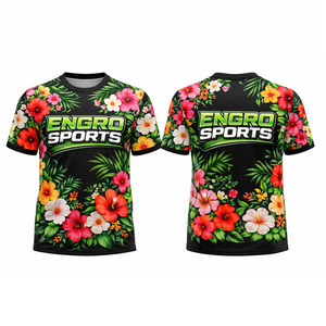 T-shirt de sublimation à bas prix pour hommes et femmes, imprimé plage d'été, à manches courtes, léger, pour le sport - Product Image 1