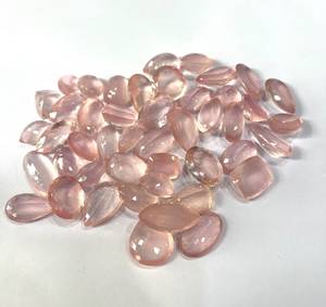 TASBIYA GEMS - Gemas Sueltas de Cuarzo Rosa Natural Pulido, Color Rosa Melocotón, 4-10 Quilates, Formas Mixtas (Corte Oval/Pera) para la Elaboración de Joyas - Product Image 2