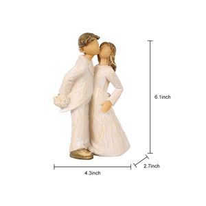Statue Artigianali di Coppie che si Baciano, Scultura Decorativa per Casa o Ufficio, Figurina Intagliata - Product Image 2