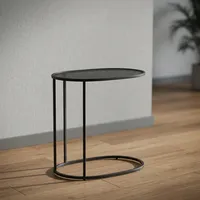 Table d'appoint ronde en bois faite à la main avec pieds en fer, design emboîtable, meubles de salon du Rajasthan