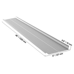 Protezione per Grondaie Fai-da-te in Alluminio da 5 Pollici con Filtro Antifoglie, 13 Pezzi, Lunghezza Totale 52 Piedi, Diametro Foro 0,157 Pollici, Coperture a Persiana e Ventilazione - Product Image 4