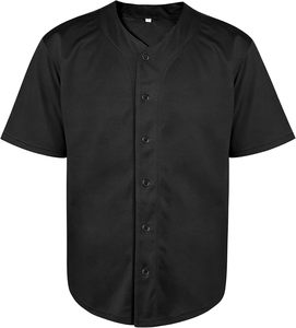 Maillot de baseball à col en V et manches courtes, séchage rapide, en polyester, style décontracté et sportif pour l'été - Product Image 1