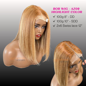Extensiones de Cabello Humano en Oferta, Peluca con Cierre 2x4, Pelucas Bob para Mujeres Negras, Pelucas de Cabello Vietnamita Virgen Pre-Pluck, Venta al por Mayor - Product Image 3