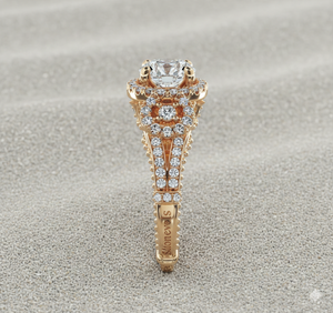 Anillo de Compromiso de Estilo Vintage con Tres Piedras Decorativas en Forma de Puente - Product Image 3