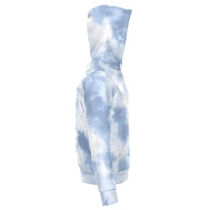 เสื้อฮู้ดซิปแบบยูนิเซ็กซ์สีฟ้าลายเมฆพิมพ์ลายทั้งตัวแบบ Sublimation เสื้อสเวตเชิ้ตซิปเต็มตัวลายท้องฟ้า รับผลิตตามแบบ (OEM) ขายส่ง - Product Image 4