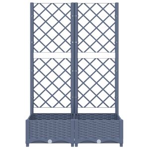 Grand pot de jardin en polypropylène bleu gris, élégants pots et jardinières pour fleurs - Product Image 4
